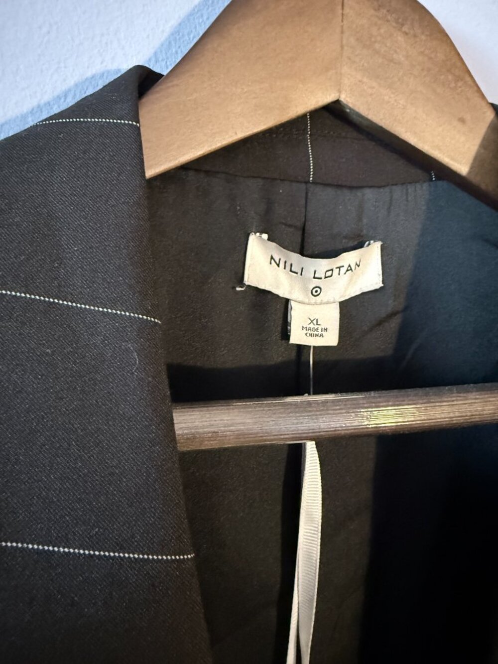 Nili Lotan x Target Pinstripe Classic Blazer Anthracite NWT XL - Picture 3 of 5